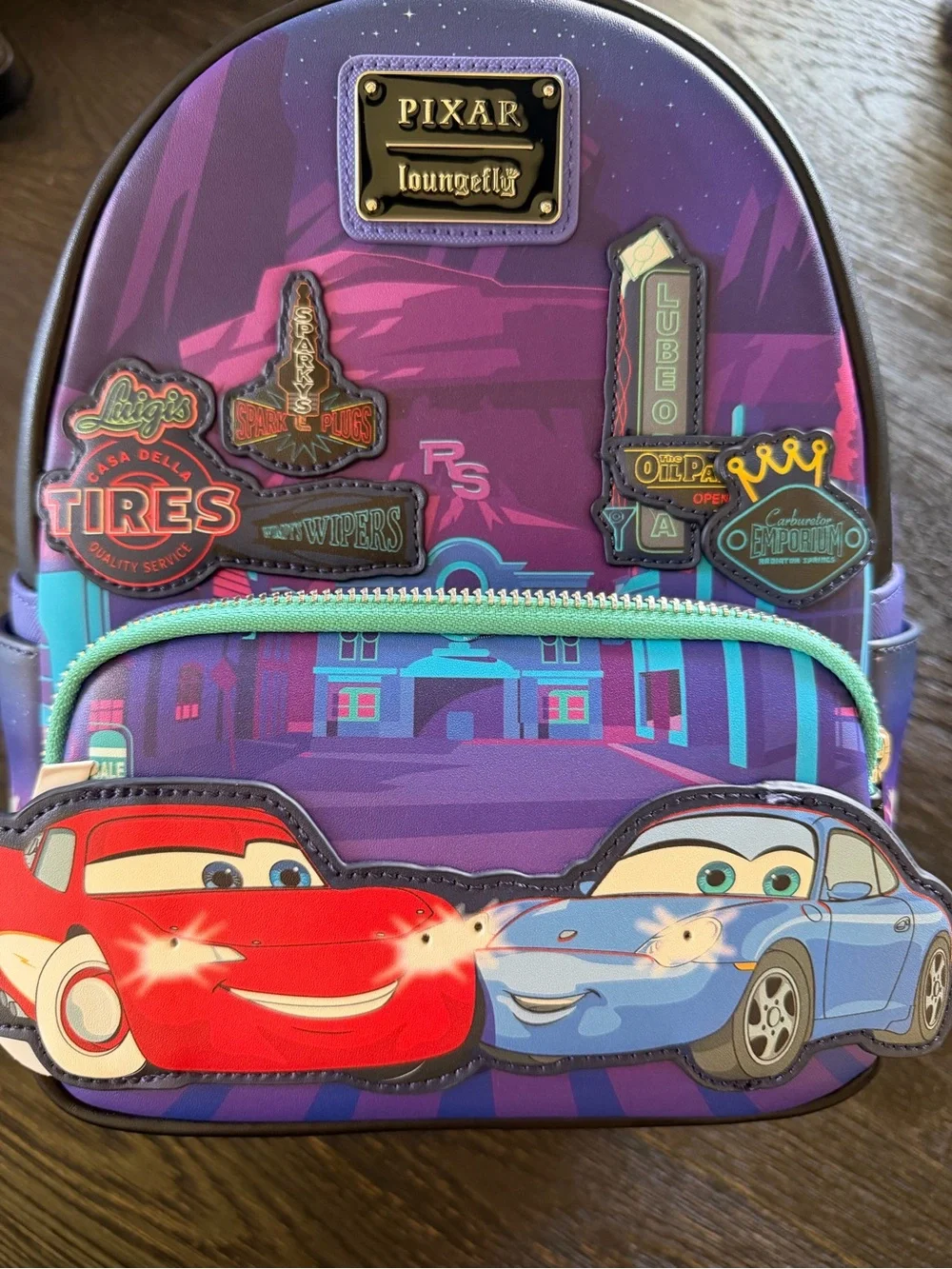 Loungefly Disney Pixar Cars Light-Up Mini Backpack NWT
